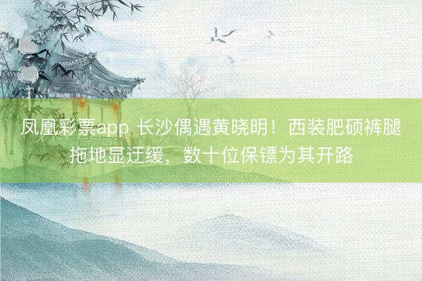 凤凰彩票app 长沙偶遇黄晓明！西装肥硕裤腿拖地显迂缓，数十位保镖为其开路
