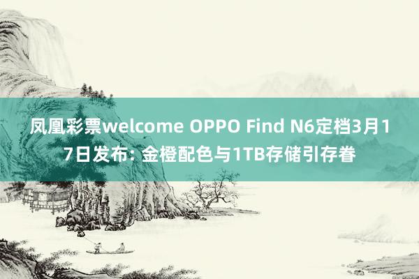 凤凰彩票welcome OPPO Find N6定档3月17日发布: 金橙配色与1TB存储引存眷