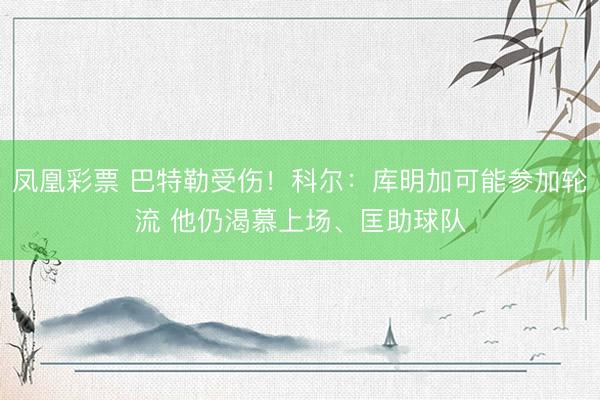 凤凰彩票 巴特勒受伤！科尔：库明加可能参加轮流 他仍渴慕上场、匡助球队