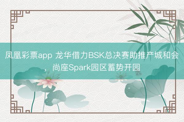 凤凰彩票app 龙华借力BSK总决赛助推产城和会，尚座Spark园区蓄势开园
